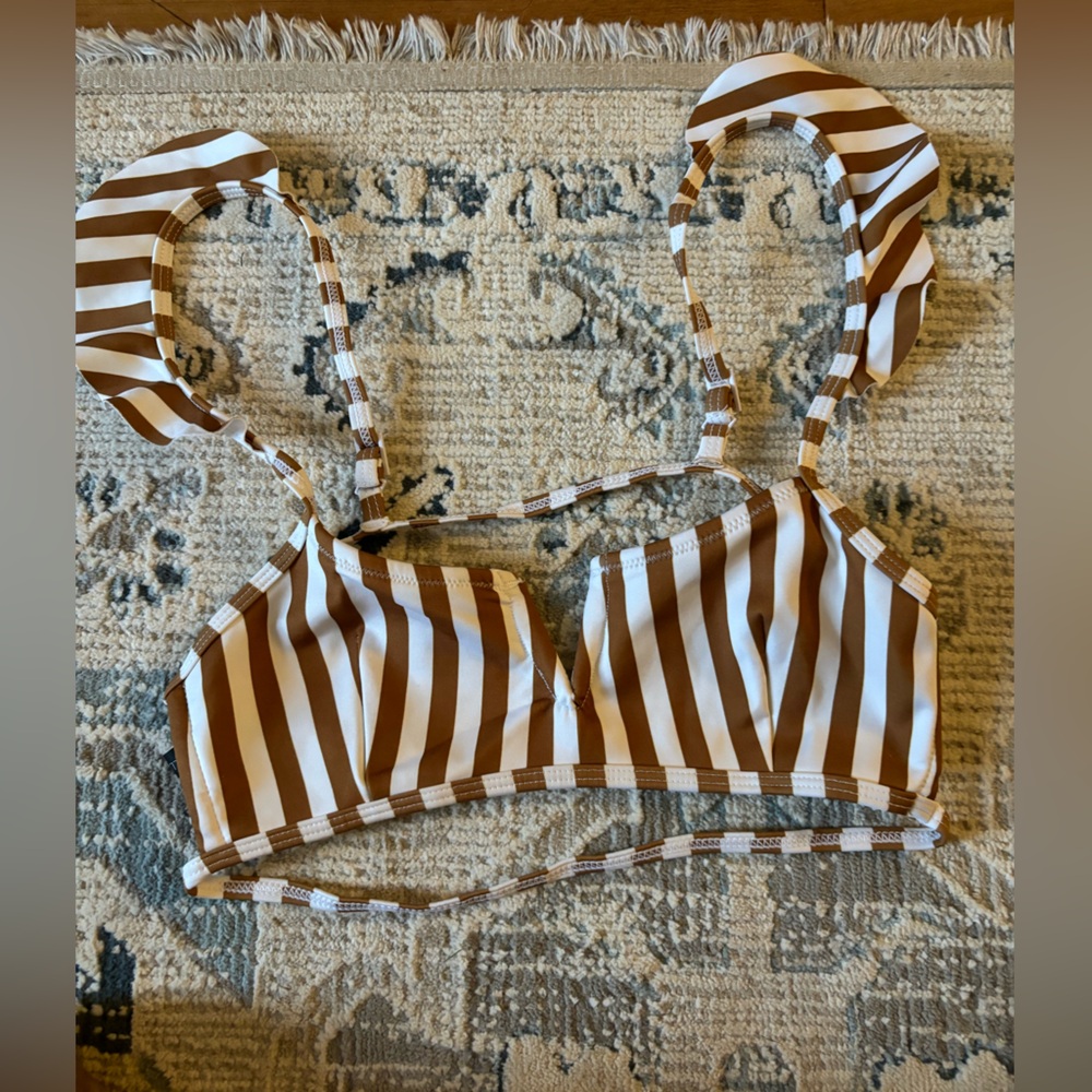Striped bikini top